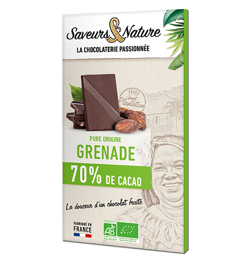 Saveurs et Nature Chocolat Noir 100 % Cacao sans Sucre 100G – Green Village  Maroc
