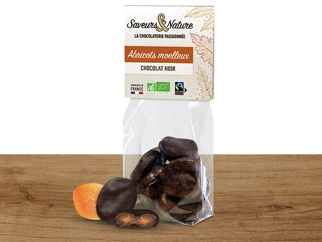Sachet abricots moelleux chocolat noir